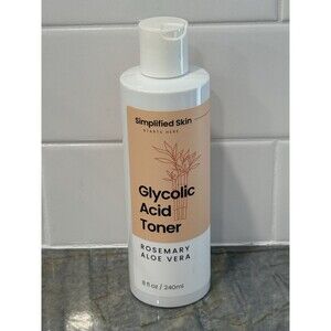 Simplified Skin Glycolic Acid Toner Rosemary Aloe Vera 8oz Remove Dead Skin Cell